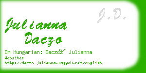 julianna daczo business card